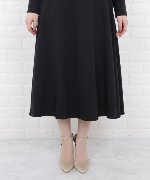 Lace Ladies(レースレディース)の「スクエアネックパフスリーブロングワンピース(ワンピース・レディース・ブラック・M/L/XL)」の14枚目の写真