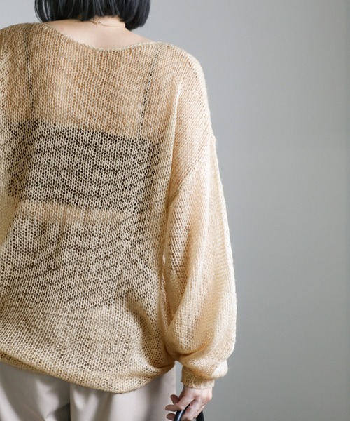 select MOCA（セレクトモカ）の「モヘアタッチローゲージシアープルオーバー（ニット/セーター・レディース・ブラック/ピンク/グリーン/アイボリー/ライトグレー/ライトベージュ・FREE）」の22枚目の写真