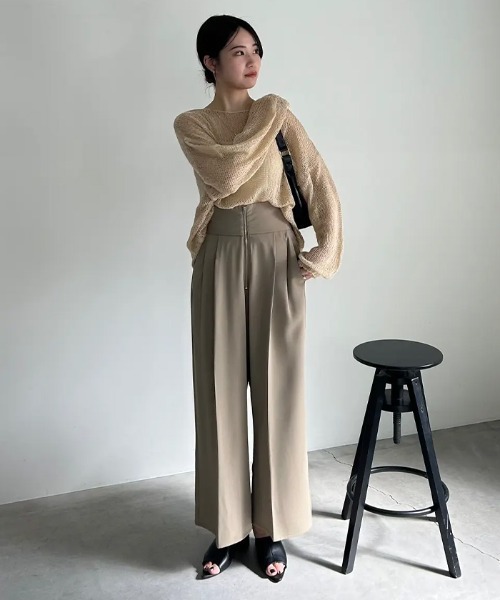 セール】モヘアタッチローゲージシアープルオーバー（ニット