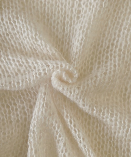 select MOCA（セレクトモカ）の「モヘアタッチローゲージシアープルオーバー（ニット/セーター・レディース・ブラック/ピンク/グリーン/アイボリー/ライトグレー/ライトベージュ・FREE）」の8枚目の写真