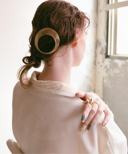 ヘアアクセサリー sykia Annular eclipse hair barrette SYKIA Annular Eclipse Hair Barrette シルバー Annular Eclipse