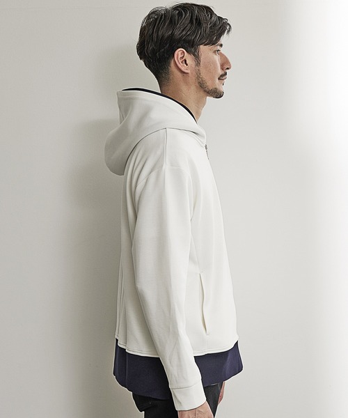 UNION STATION（ユニオンステーション）の「ハーフジップニットドッキングパーカー（パーカー・メンズ・ブラック/ホワイト/ネイビー・LL/L/M）」の11枚目の写真