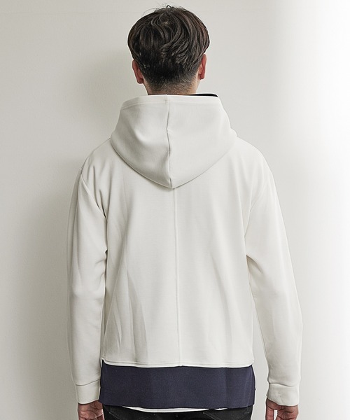 UNION STATION（ユニオンステーション）の「ハーフジップニットドッキングパーカー（パーカー・メンズ・ブラック/ホワイト/ネイビー・LL/L/M）」の12枚目の写真
