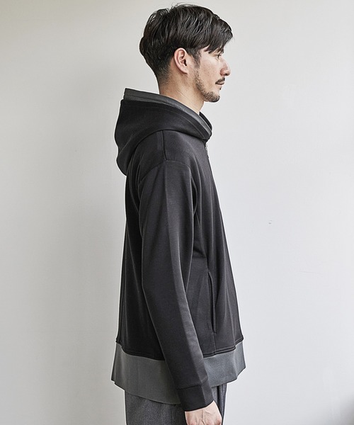 UNION STATION（ユニオンステーション）の「ハーフジップニットドッキングパーカー（パーカー・メンズ・ブラック/ホワイト/ネイビー・LL/L/M）」の13枚目の写真