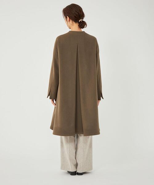 ELIN キャメル　ノーカラーコート　美しいAライン item62d782bb9b677.jpg