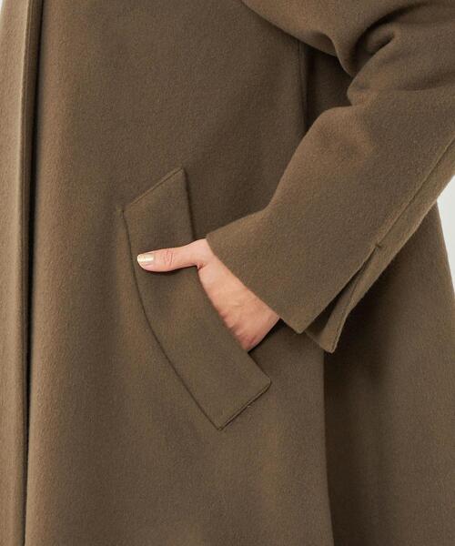 ELIN キャメル　ノーカラーコート　美しいAライン item62d782bb9b677.jpg