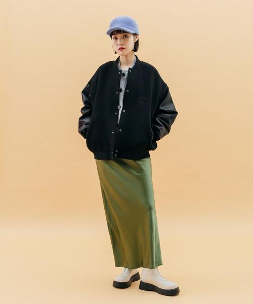 CITEN(シテン)の「<CITEN>ワッシャーサテン ナロースカート(スカート・レディース・コバルトブルー/ダークグレー/ケリー・FREE)」の1枚目の写真