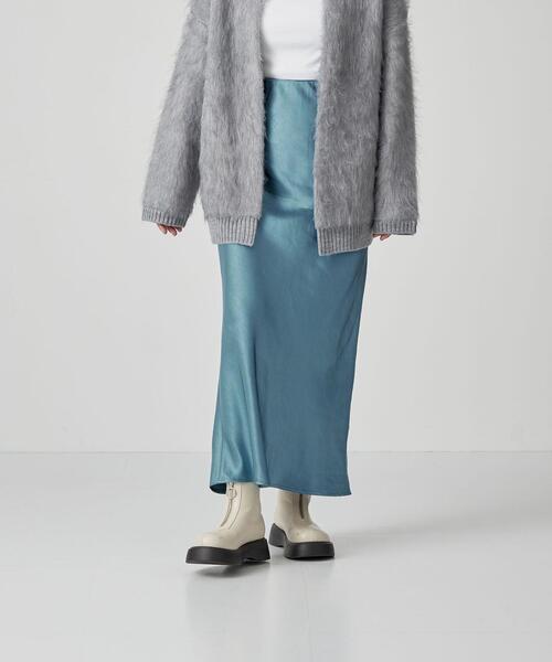 CITEN(シテン)の「<CITEN>ワッシャーサテン ナロースカート(スカート・レディース・コバルトブルー/ダークグレー/ケリー・FREE)」の16枚目の写真