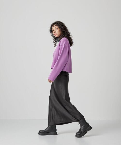 CITEN(シテン)の「<CITEN>ワッシャーサテン ナロースカート(スカート・レディース・コバルトブルー/ダークグレー/ケリー・FREE)」の18枚目の写真