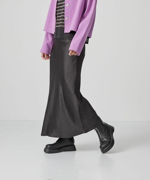 CITEN(シテン)の「<CITEN>ワッシャーサテン ナロースカート(スカート・レディース・コバルトブルー/ダークグレー/ケリー・FREE)」の21枚目の写真