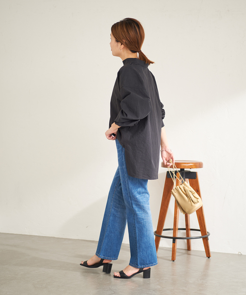 ARMY TWILL（アーミーツイル）の「別注【ARMY TWILL / アーミーツイル】PO SHIRT：シャツ（シャツ/ブラウス・レディース・アイボリー/ブラック・FREE）」の5枚目の写真