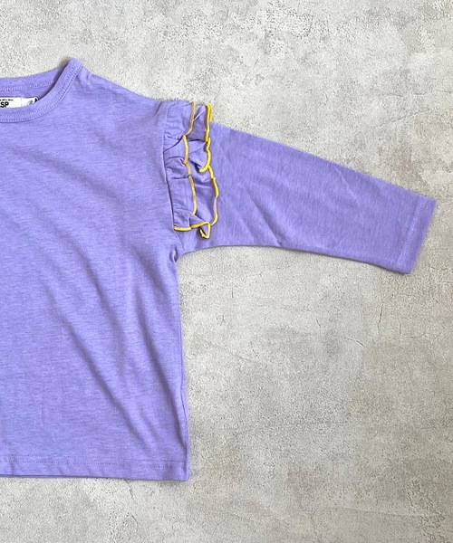 Life Support Products（ライフサポートプロダクツ）の「吸水速乾ショルダーフリルロンT（80～150cm）（Tシャツ/カットソー・キッズ・ブラック/レッド/ラベンダー・90/100/110/120/80/130/95/140/150）」の7枚目の写真