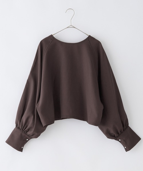 BONLECILL(ボンルシール)の「【セットアップ対応】ガンクラブチェック 2wayクロップドブラウス/ジャケットカーディガン(ノーカラージャケット・レディース・ブラック/ブラウン・FREE)」の11枚目の写真