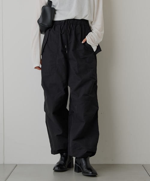 Chao  / ユリウス / コットン ナローパラ シュートパンツ / 洗える】軽くて楽ちん パラシュートパンツ（フルレングスパンツ