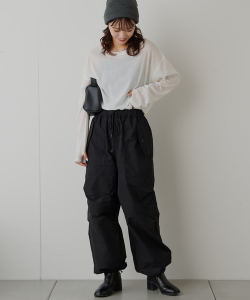 CHAOPANIC TYPY パラシュート　パンツ　オールインワン　ブラック CIAOPANIC TYPY（チャオパニックティピー）の「コットンナイロン