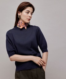 ROPE' | アンサンブル対応/ハイゲージ5分袖モックネックニット(ニット/セーター)