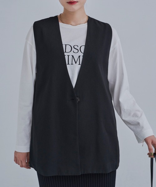 CLEARIMPRESSION （クリアインプレッション）の「【セットアップ対応】カラーレスジレ（ベスト・レディース・ブラック・FREE）」の8枚目の写真
