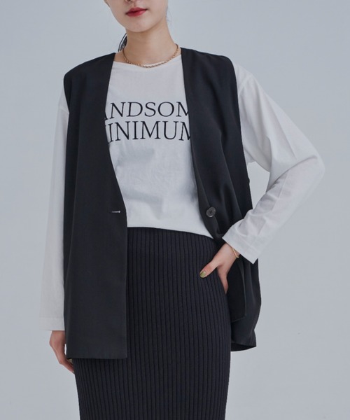 CLEARIMPRESSION （クリアインプレッション）の「【セットアップ対応】カラーレスジレ（ベスト・レディース・ブラック・FREE）」の12枚目の写真