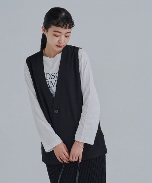 CLEARIMPRESSION （クリアインプレッション）の「【セットアップ対応】カラーレスジレ（ベスト・レディース・ブラック・FREE）」の10枚目の写真