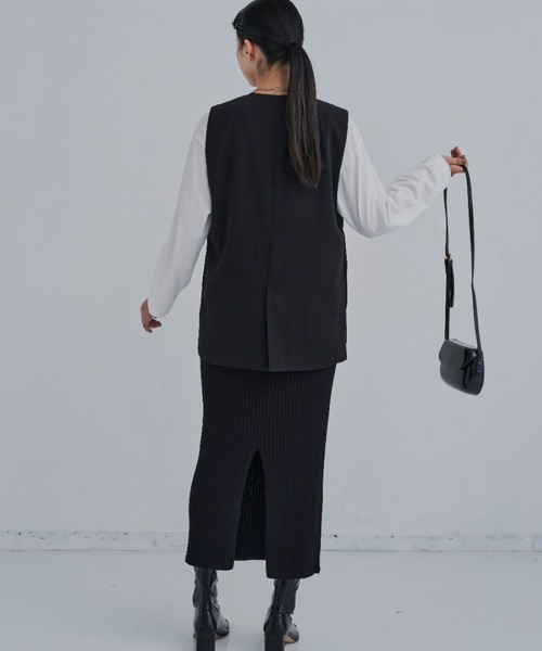 CLEARIMPRESSION （クリアインプレッション）の「【セットアップ対応】カラーレスジレ（ベスト・レディース・ブラック・FREE）」の9枚目の写真