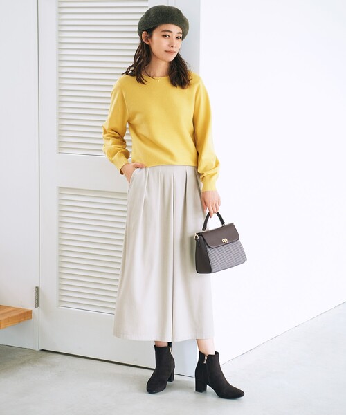 grove（グローブ）の「◆コロンとしたフォルムがかわいい！ふんわりベレー（ハンチング/ベレー帽・レディース・ライトグレー/ブラック/ダークグレー/サンドベージュ/ベージュ系その他2/グレー系その他7・00）」の7枚目の写真