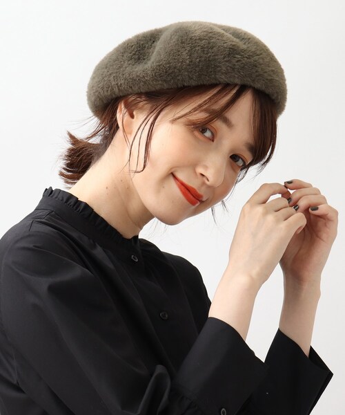 grove（グローブ）の「◆コロンとしたフォルムがかわいい！ふんわりベレー（ハンチング/ベレー帽・レディース・ライトグレー/ブラック/ダークグレー/サンドベージュ/ベージュ系その他2/グレー系その他7・00）」の13枚目の写真