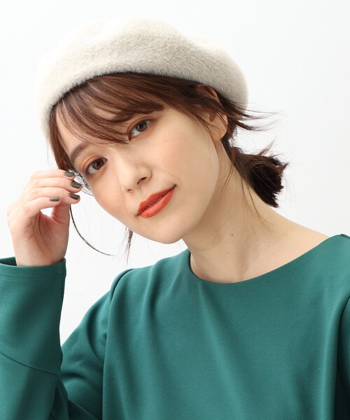 grove（グローブ）の「◆コロンとしたフォルムがかわいい！ふんわりベレー（ハンチング/ベレー帽・レディース・ライトグレー/ブラック/ダークグレー/サンドベージュ/ベージュ系その他2/グレー系その他7・00）」の14枚目の写真