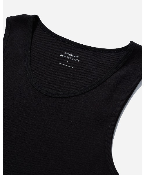 Saturdays NYC（サタデーズ ニューヨークシティ ）の「Cotton Rib Tank（タンクトップ・メンズ・ブラック/サックスブルー・M/XL/L/S/X-SMALL）」の3枚目の写真