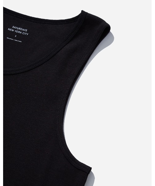 Saturdays NYC（サタデーズ ニューヨークシティ ）の「Cotton Rib Tank（タンクトップ・メンズ・ブラック/サックスブルー・M/XL/L/S/X-SMALL）」の4枚目の写真