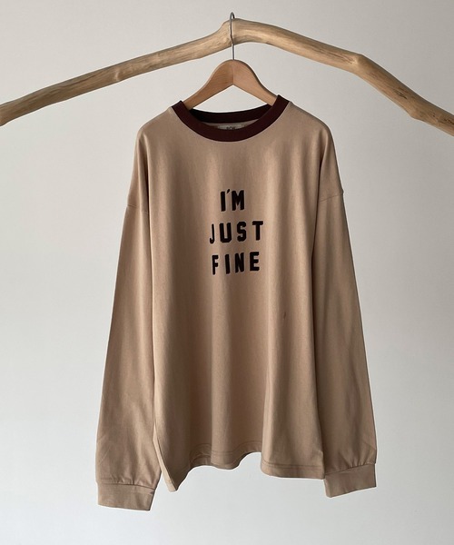 RED CHOP WORKS（レッドチョップワークス）の「RED CHOP WORKS(レッドチョップワークス) "I'M JUST FINE" ロングTシャツ（Tシャツ/カットソー・レディース・キナリ/ベージュ/ホワイト・38）」の8枚目の写真