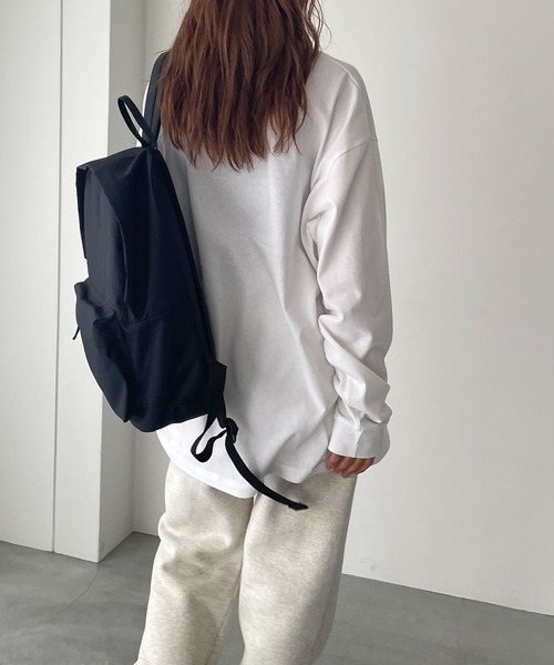 RED CHOP WORKS（レッドチョップワークス）の「RED CHOP WORKS(レッドチョップワークス) "I'M JUST FINE" ロングTシャツ（Tシャツ/カットソー・レディース・キナリ/ベージュ/ホワイト・38）」の13枚目の写真