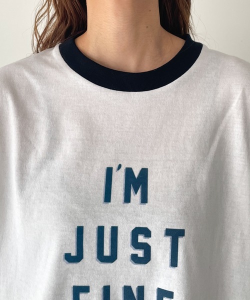 RED CHOP WORKS（レッドチョップワークス）の「RED CHOP WORKS(レッドチョップワークス) "I'M JUST FINE" ロングTシャツ（Tシャツ/カットソー・レディース・キナリ/ベージュ/ホワイト・38）」の21枚目の写真