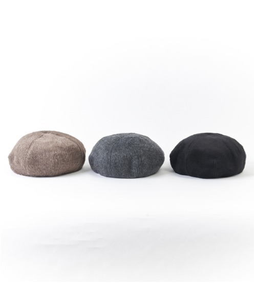 SUBLIME（サブライム）の「【SUBLIME/サブライム】BRUSHED FUR BERET フェイクファー ベレー帽（ハンチング/ベレー帽・レディース・ブラック/モカ・FREE）」の2枚目の写真