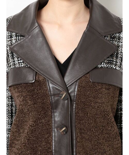 RESEXXY（リゼクシー）の「【WEB限定】ツイードボアジャケット（ライダースジャケット・レディース・ブラック/ブラウン・FREE）」の17枚目の写真