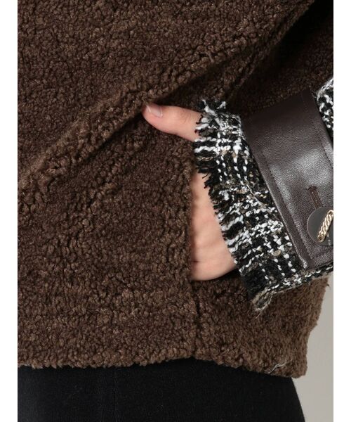 RESEXXY（リゼクシー）の「【WEB限定】ツイードボアジャケット（ライダースジャケット・レディース・ブラック/ブラウン・FREE）」の19枚目の写真