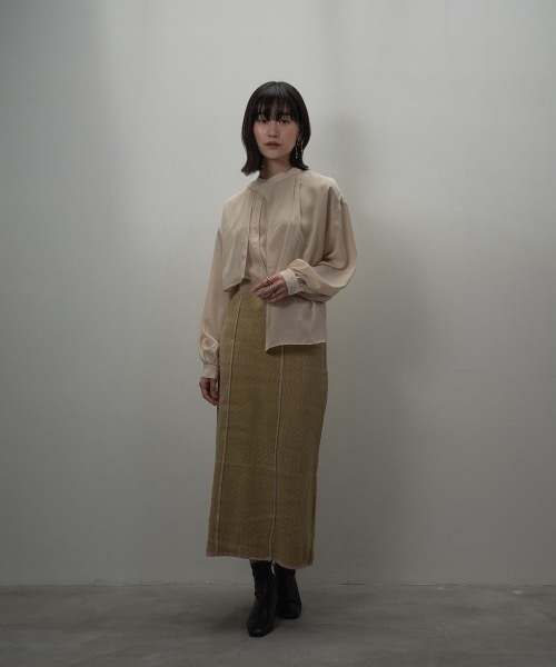 I_am（アイアム）の「jacquard knit tight skirt（スカート・レディース・ブラック/アイボリー/オリーブ・FREE）」の10枚目の写真