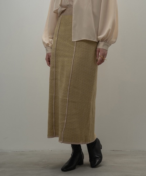 I_am（アイアム）の「jacquard knit tight skirt（スカート・レディース・ブラック/アイボリー/オリーブ・FREE）」の11枚目の写真