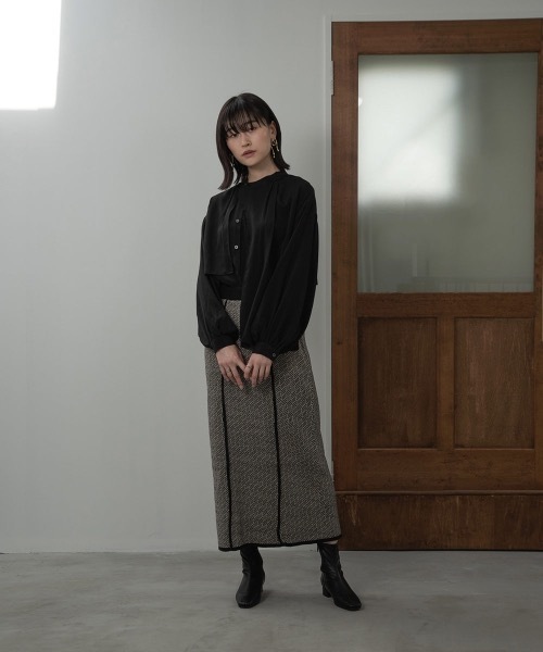 I_am（アイアム）の「jacquard knit tight skirt（スカート・レディース・ブラック/アイボリー/オリーブ・FREE）」の17枚目の写真