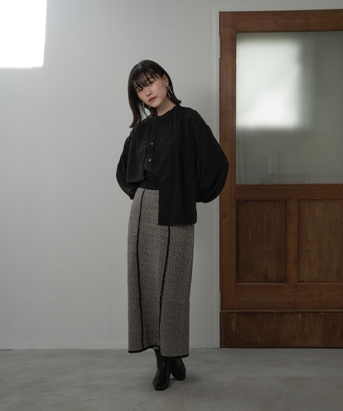 I_am（アイアム）の「jacquard knit tight skirt（スカート・レディース・ブラック/アイボリー/オリーブ・FREE）」の19枚目の写真