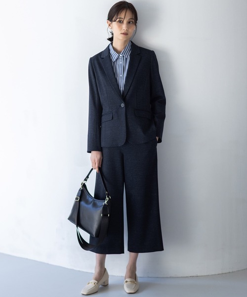 A/C DESIGN BY ALPHA CUBIC(エーシーデザインバイアルファキュービック)の「【アルファブリック】ストレッチテーラードジャケット【セットアップ対応】(テーラードジャケット・レディース・ブラック/グレー/チャコール/ライトグレー/ネイビー・9号/13号/11号/15号/17号)」の21枚目の写真