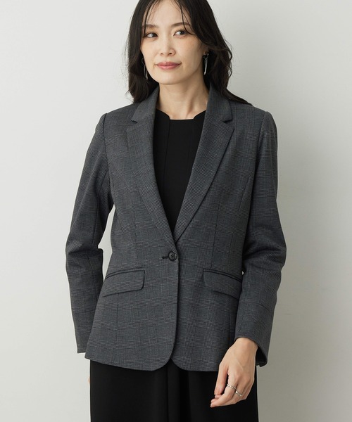A/C DESIGN BY ALPHA CUBIC(エーシーデザインバイアルファキュービック)の「【アルファブリック】ストレッチテーラードジャケット【セットアップ対応】(テーラードジャケット・レディース・ブラック/グレー/チャコール/ライトグレー/ネイビー・9号/13号/11号/15号/17号)」の22枚目の写真