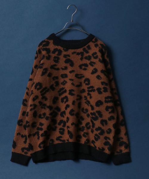 ANPAS（アンパス）の「Total Pattern Shaggy Knit Pullover/総柄 ニット シャギーニット プルオーバー（ニット/セーター・メンズ・ブラック系その他2/ブルー系その他2/ブラウン系その他/ブラック系その他/ブラック系その他3/グリーン系その他/ブルー系その他/パープル系その他/レッド系その他/ブラック系その他4・M/L/LL）」の6枚目の写真