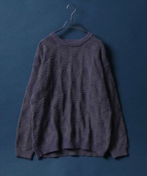 ANPAS（アンパス）の「Total Pattern Shaggy Knit Pullover/総柄 ニット シャギーニット プルオーバー（ニット/セーター）」