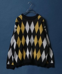 ANPAS | Total Pattern Shaggy Knit Pullover/総柄 シャギー ニット プルオーバー(ニット/セーター)