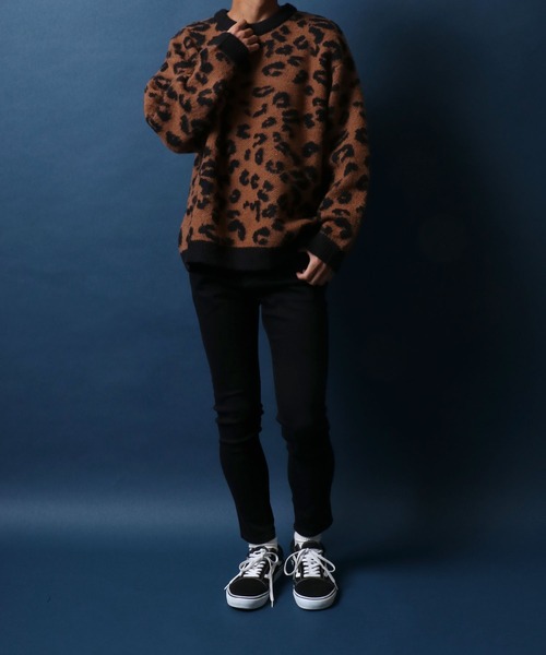 ANPAS（アンパス）の「Total Pattern Shaggy Knit Pullover/総柄 ニット シャギーニット プルオーバー（ニット/セーター・メンズ・ブラック系その他2/ブルー系その他2/ブラウン系その他/ブラック系その他/ブラック系その他3/グリーン系その他/ブルー系その他/パープル系その他/レッド系その他/ブラック系その他4・M/L/LL）」の14枚目の写真