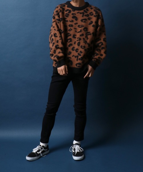 ANPAS（アンパス）の「Total Pattern Shaggy Knit Pullover/総柄 ニット シャギーニット プルオーバー（ニット/セーター・メンズ・ブラック系その他2/ブルー系その他2/ブラウン系その他/ブラック系その他/ブラック系その他3/グリーン系その他/ブルー系その他/パープル系その他/レッド系その他/ブラック系その他4・M/L/LL）」の13枚目の写真