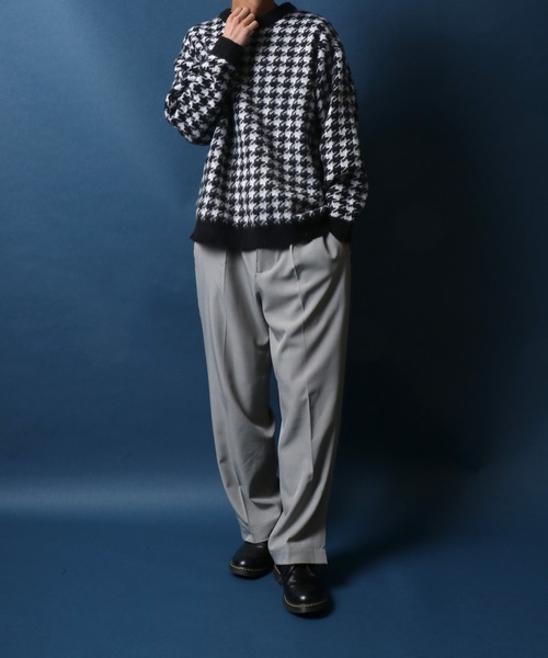 ANPAS（アンパス）の「Total Pattern Shaggy Knit Pullover/総柄 ニット シャギーニット プルオーバー（ニット/セーター・メンズ・ブラック系その他2/ブルー系その他2/ブラウン系その他/ブラック系その他/ブラック系その他3/グリーン系その他/ブルー系その他/パープル系その他/レッド系その他/ブラック系その他4・M/L/LL）」の11枚目の写真