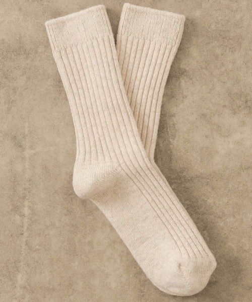 H FOOT WEAR（エイチフットウェア）の「H FOOTWEAR　リブソックス（ソックス/靴下・レディース・グレー/オフホワイト/オレンジ/グリーン・FREE）」の2枚目の写真