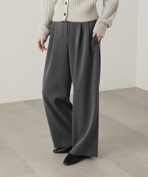 N.(N. Natural Beauty Basic)(エヌエヌナチュラルビューティーベーシック)の「【横田ひかるさん着用】◆ダブルタックワイドストレートパンツ(その他パンツ・レディース・グレー/ピンク/モカ・MEDIUM)」の14枚目の写真
