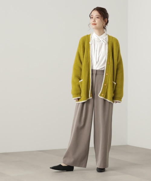 N.(N. Natural Beauty Basic)(エヌエヌナチュラルビューティーベーシック)の「【横田ひかるさん着用】◆ダブルタックワイドストレートパンツ(その他パンツ・レディース・グレー/ピンク/モカ・MEDIUM)」の8枚目の写真